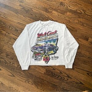 J Galt Brandy Melville West Coast California 93 Long Sleeve Cropped Shirt One Sz